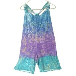 VINTAGE Tie Dye Cotton Overall Romper Playsuit
